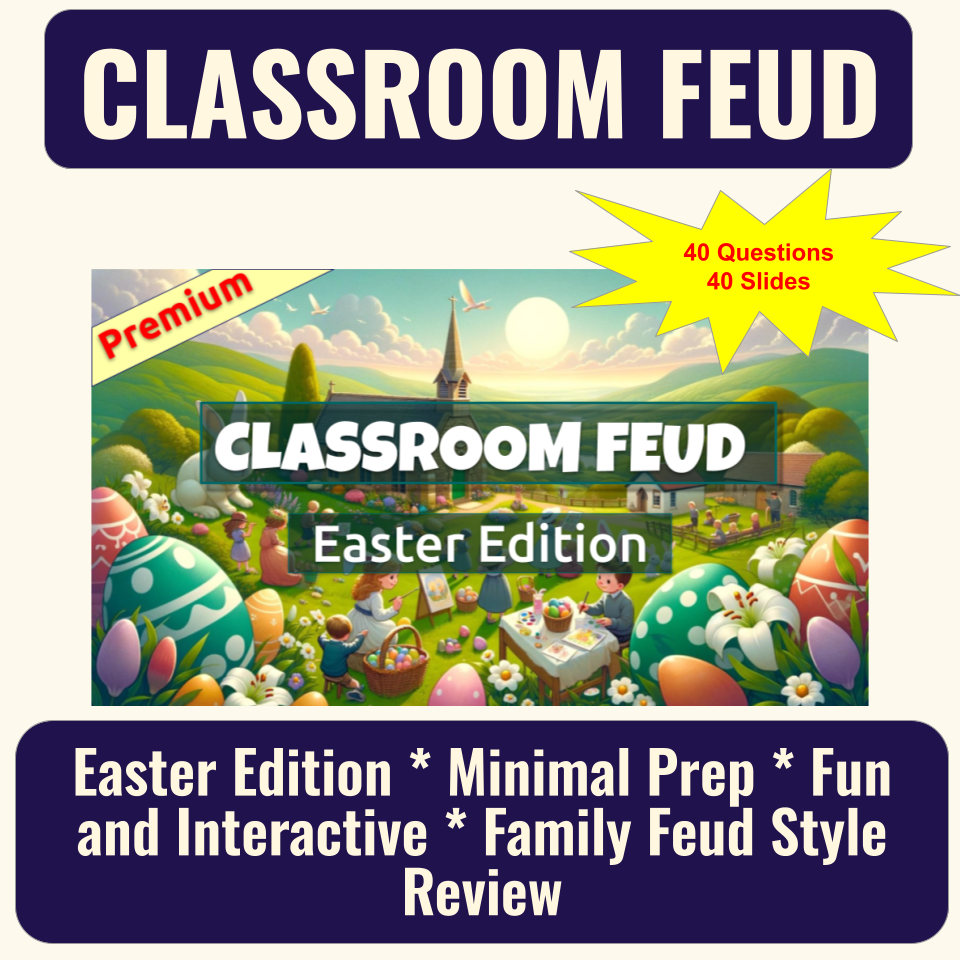 30 Easter Family Feud Style Questions and Answers Template for Google Slides