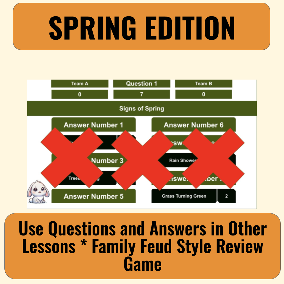 30 Spring Season Feud Style Questions and Answers Template for Google Slides