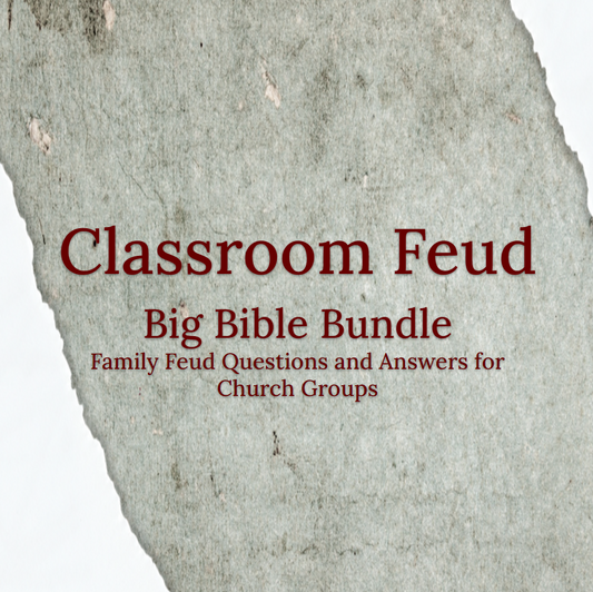 Big Bible Bundle - Family Feud Style 30 Questions in Two Google Slides Templates